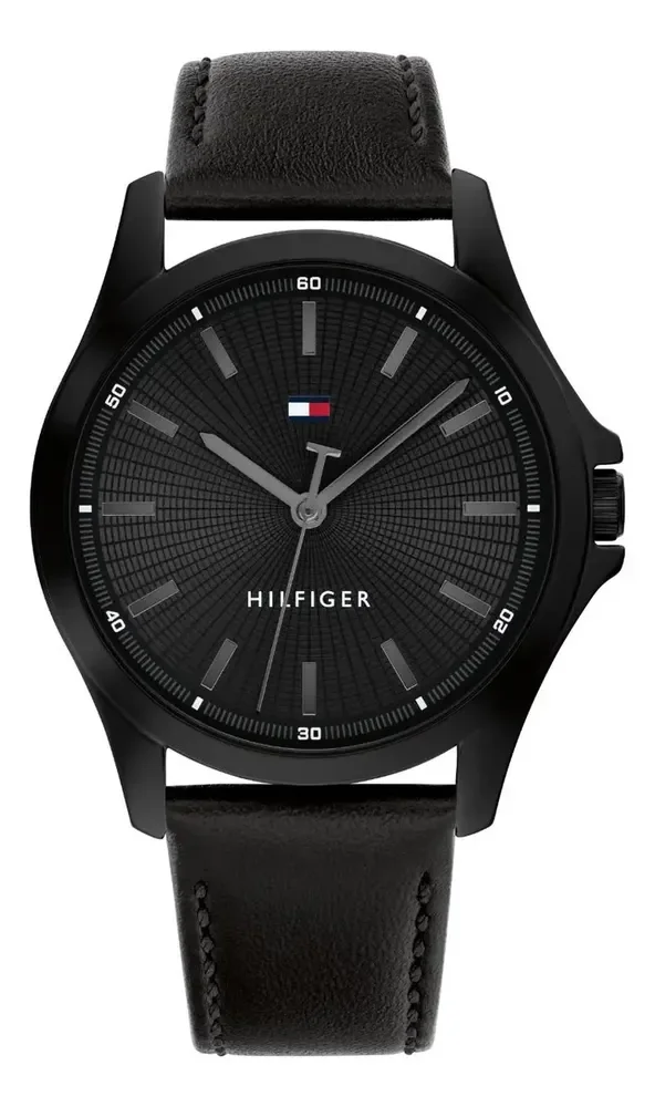 Relógio Masculino Tommy Hilfiger Preto em Couro