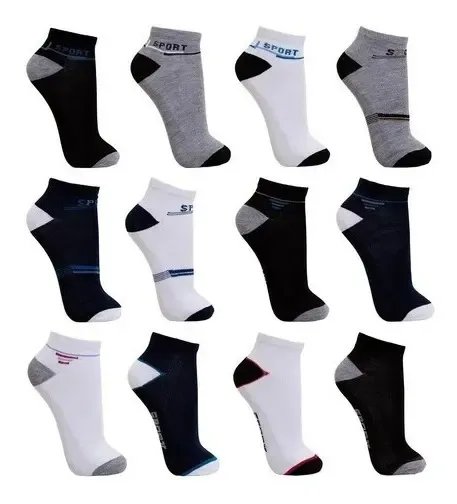 Kit com 12 Pares Meia Premium Cano Curto