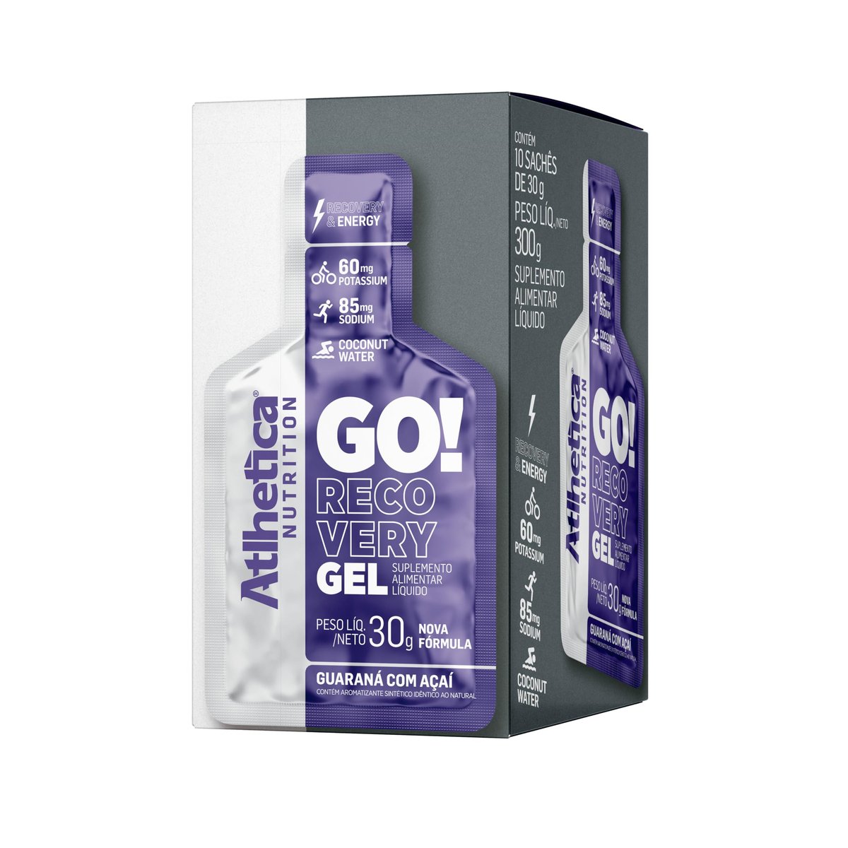 Go Energy Gel 10 Sachês - Sabor Guaraná e Açaí - Atlhetica Nutrition