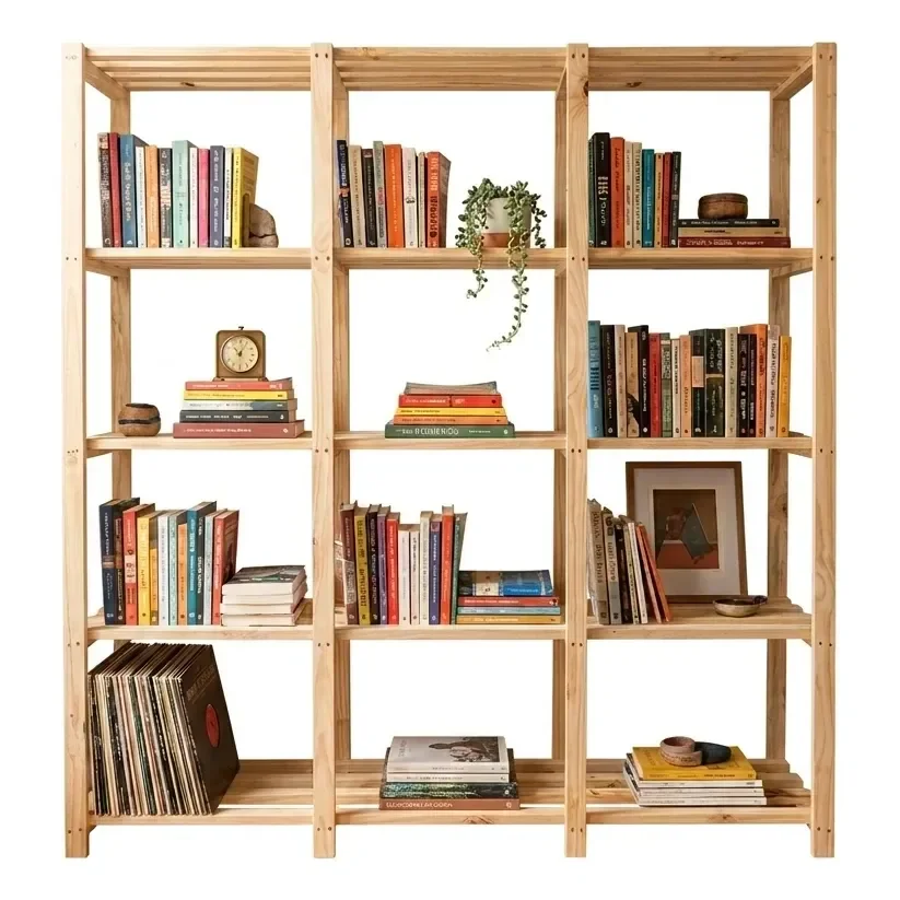 Estante Para Livros De Madeira 5 Prateleiras Reforçada