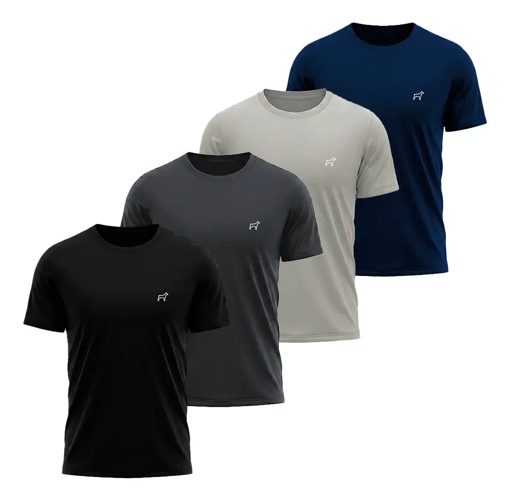 Kit 4 Camiseta Dry Fit Parvori