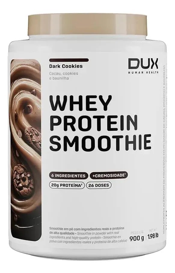 Whey Protein Dux Smoothie Dark Cookies Proteina Em Po 900g Outros