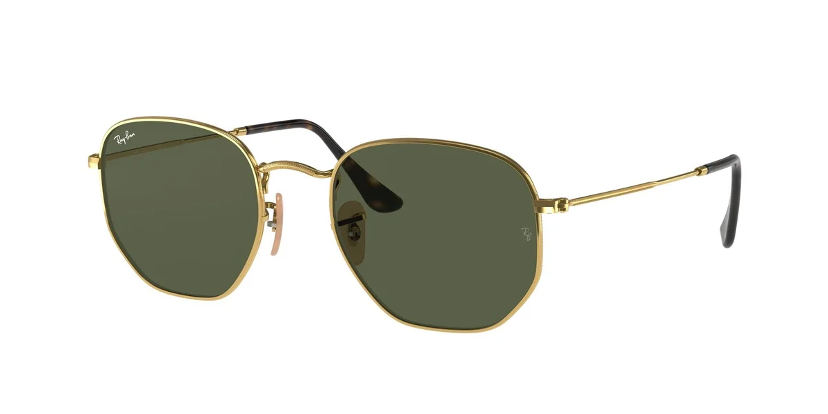 RAY-BAN 😎 Óculos de Sol Ray-Ban Hexagonal, Ouro, Tamanho 54