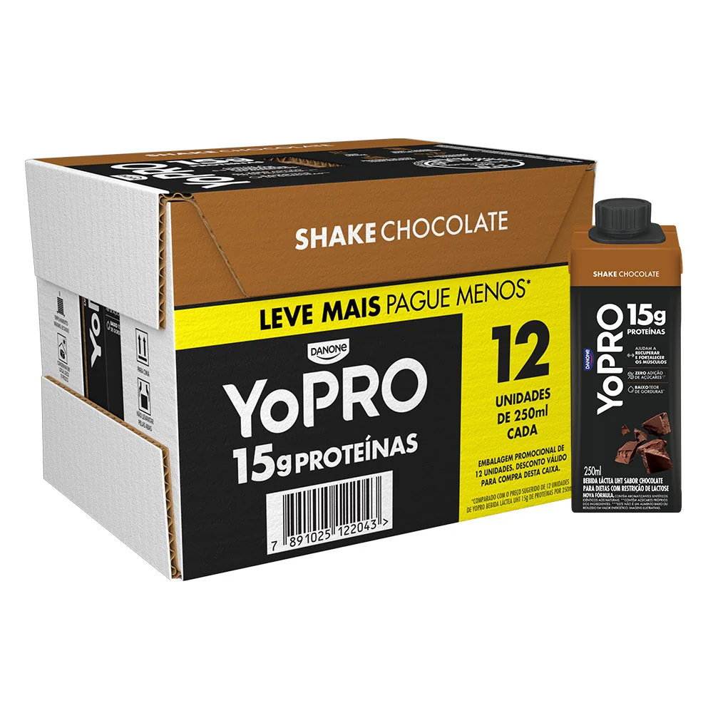 ✨YoPRO Chocolate 15g de proteínas 250ml - 12 unidades✨️