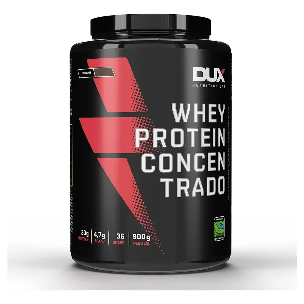 Whey Protein Concentrado Dux Nutrition (900g) Sabores Sabor Chocolate