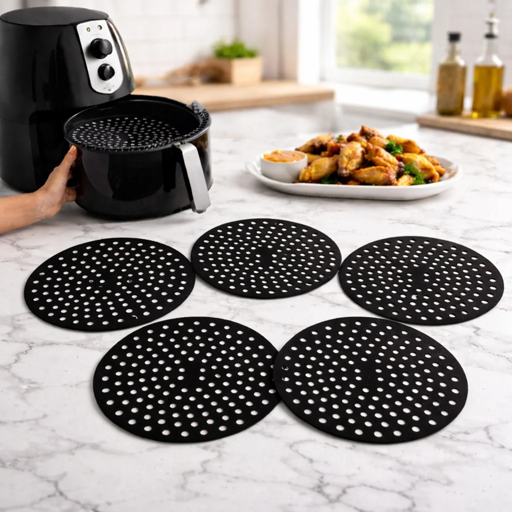 ✨Kit 5 Tapete Redondo Silicone airfryer