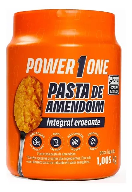 Pasta De Amendoim 1kg Power One (2 sabores)