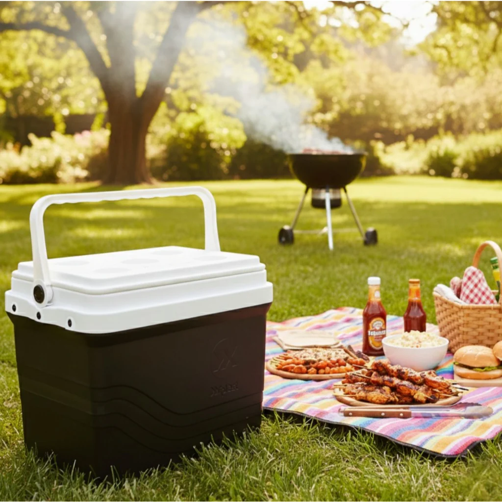Caixa Térmica 42L Cooler Viagem Praia Piscina Camping c/ Porta Copos