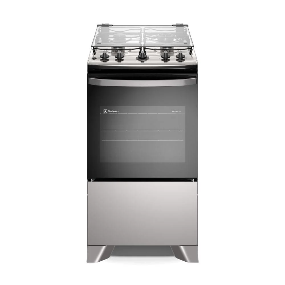 ✨Fogão 4 bocas Electrolux Cinza Efficient Mesa Inox, PerfectCook e VaporBake® (FE4IG)✨️