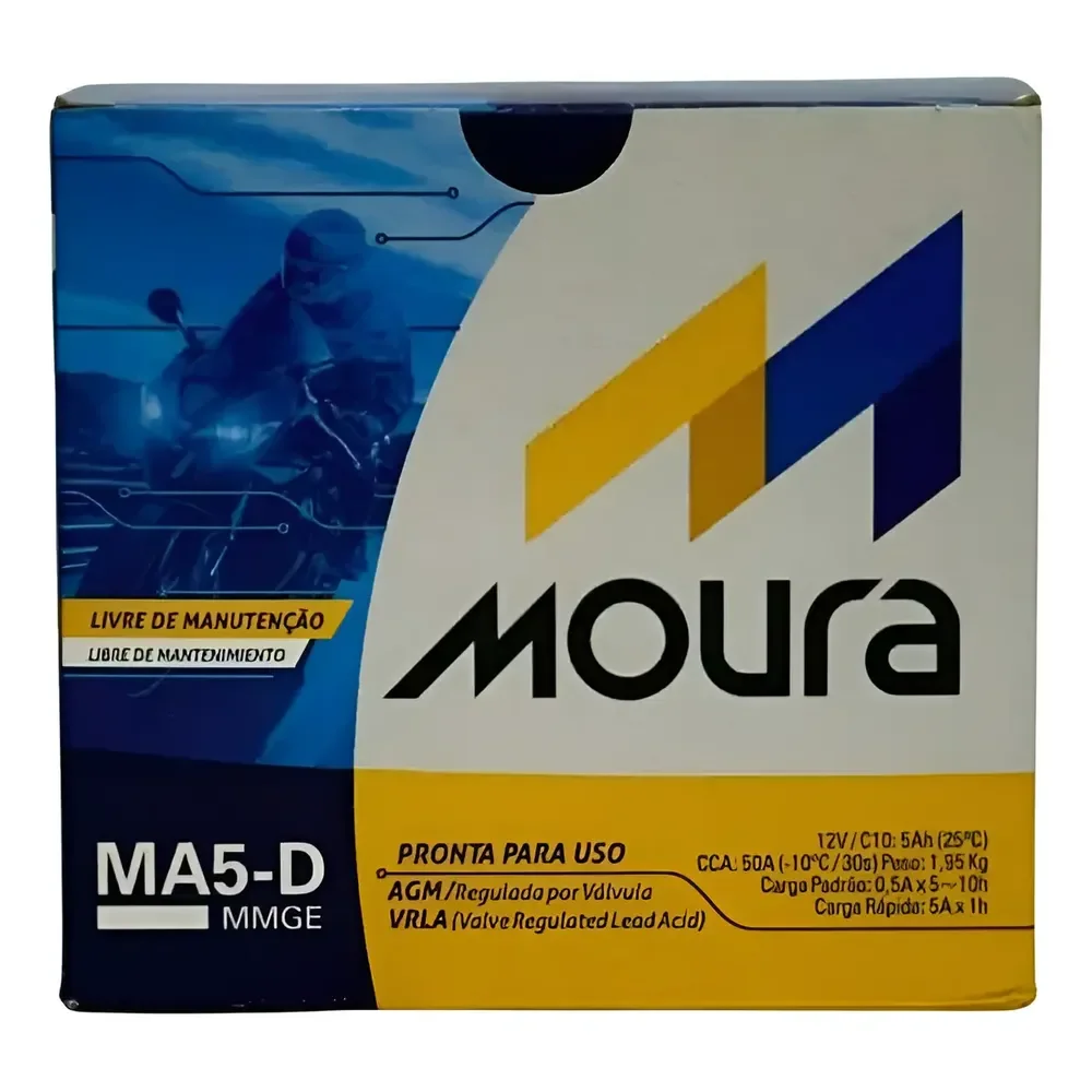 Bateria 5ah Cg 125ks Cg 150 Titan 150 Ks Biz 125ks Moura