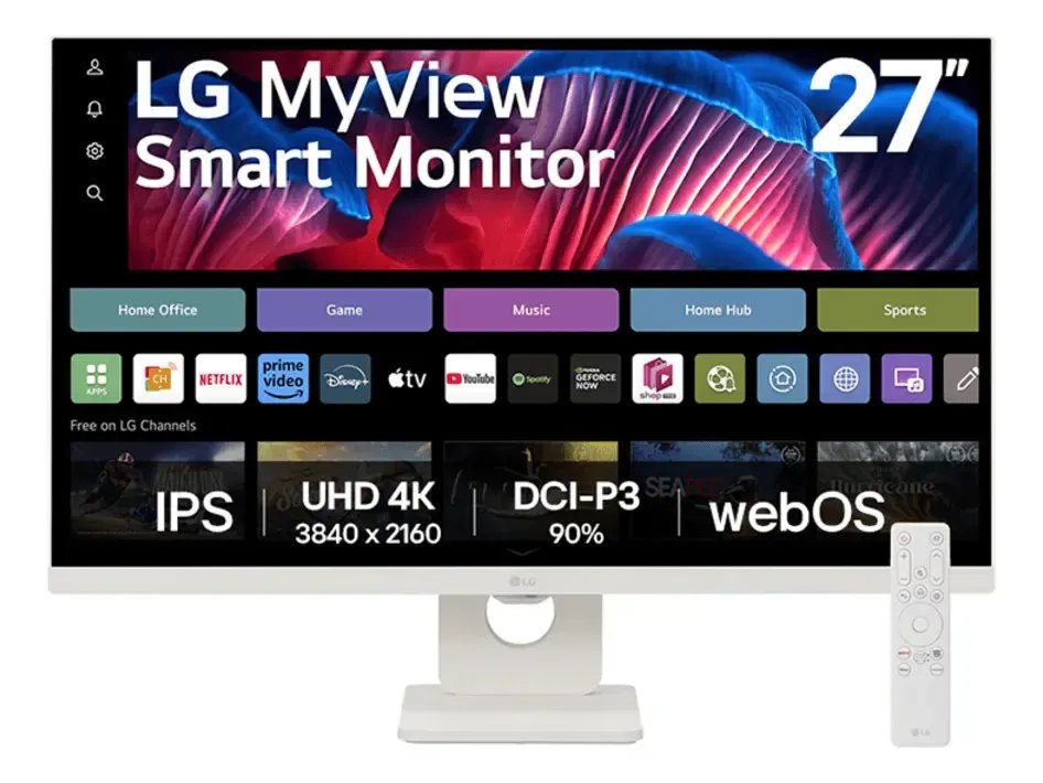 Monitor LG MyView Smart - Tela IPS 27", WebOS, ThinQ Home 27SR73U