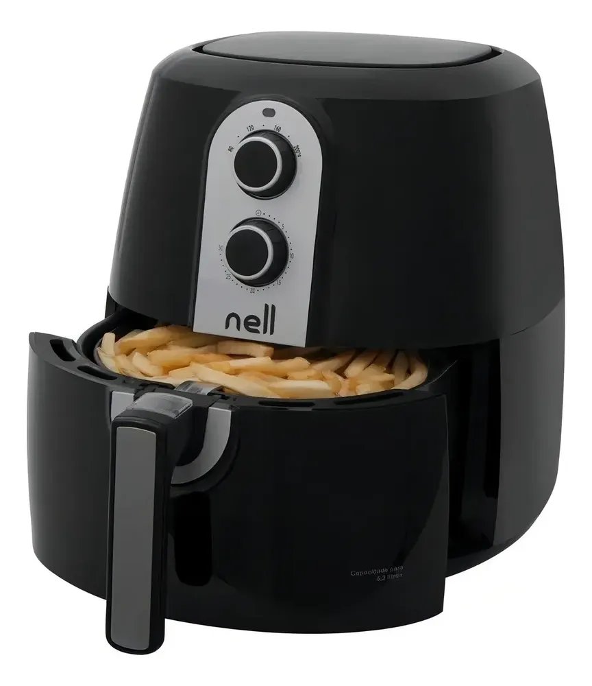 Fritadeira Elétrica Sem Óleo Air Fryer Nell 5 Litros
