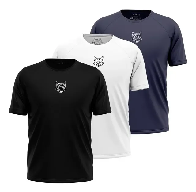 Kit com 3 Camisetas Dry Alpha Lobo