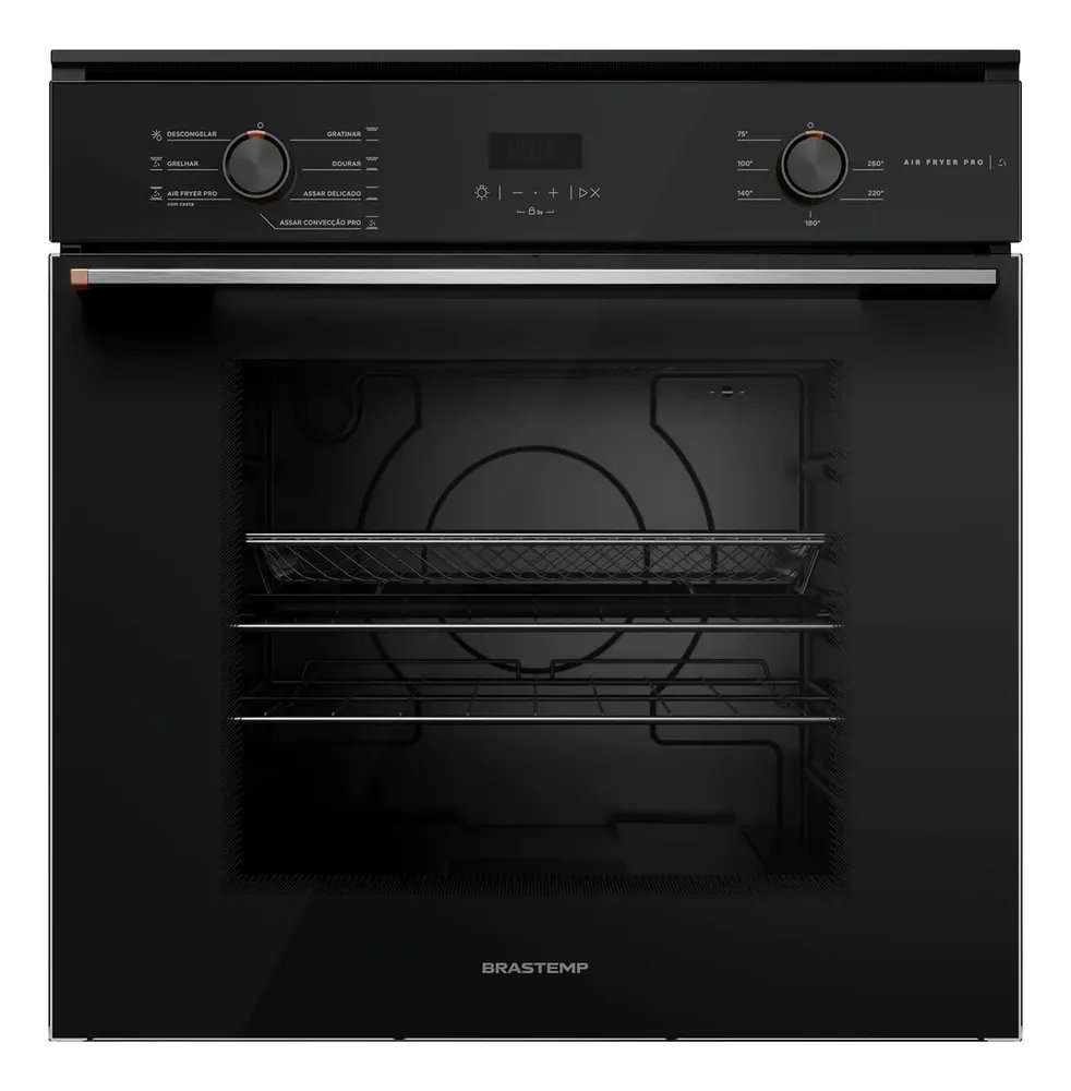 ✨Forno De Embutir Elétrico 84 Litros Com Air Fryer Pro Preto 110v Preto✨️