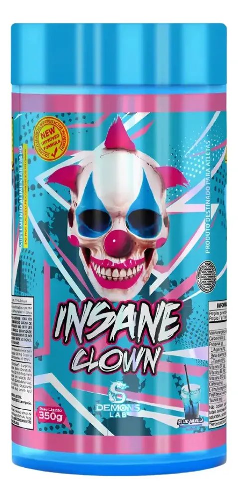 Suplemento Em Po Demons Lab Beta Alanina Pre Treino Insane Clown 350g Demons Sabor Blue Vanilla X…