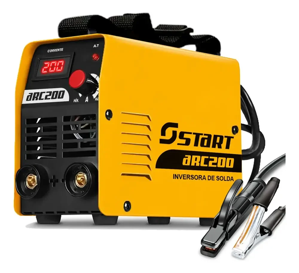 Máquina Inversora Solda Top Arc 200a Start Cor Amarelo Frequência 50Hz - 60Hz