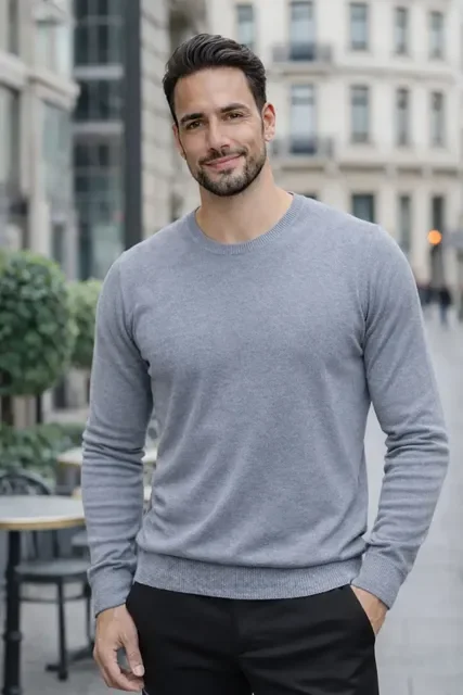 ⚫️ Suéter Masculino Decote Redondo