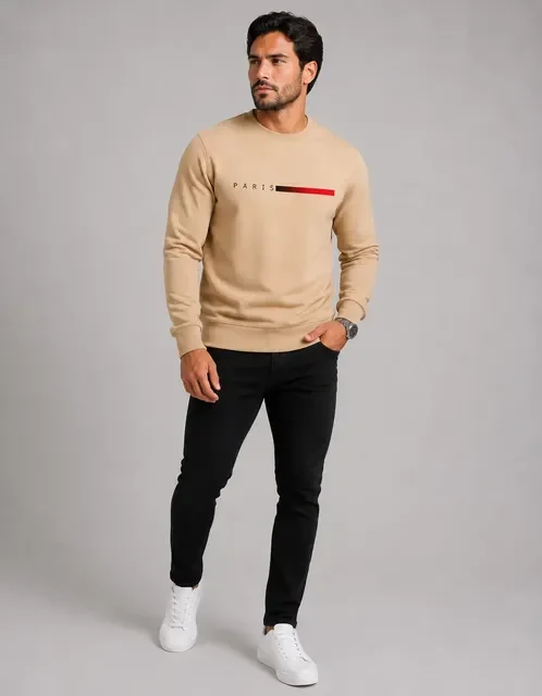 Moletom Gola Careca Flanelado Masculino (3 Cores)