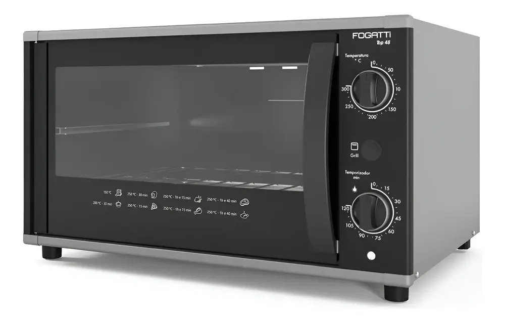 Forno De Banca Elétrico Top48 Fogatti 48 Litros Black 220v