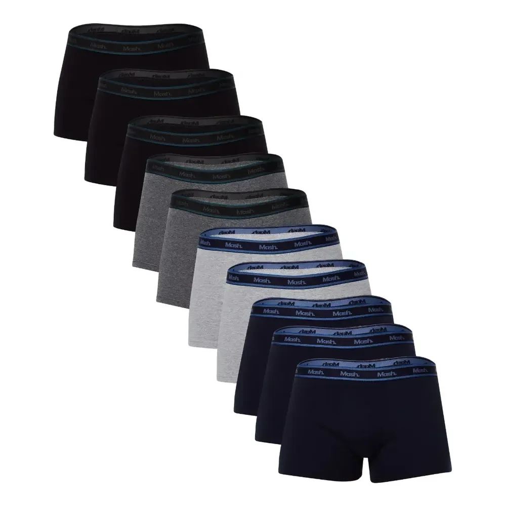 🔥Kit Com 10 Cuecas Boxer Masculino Mash