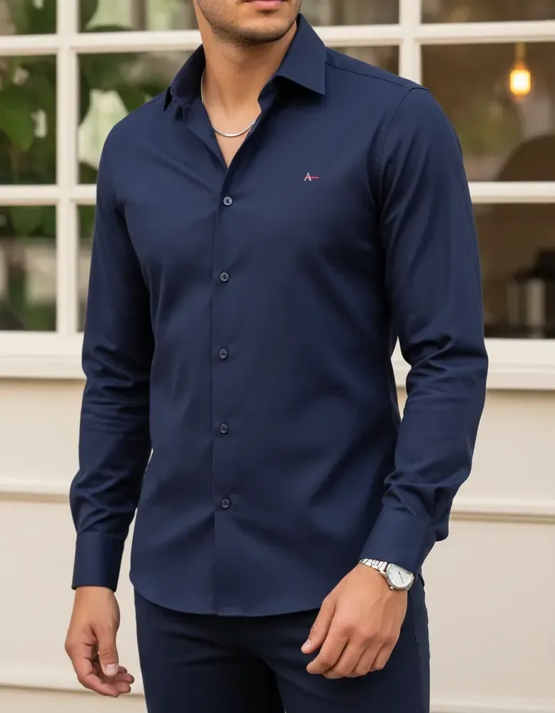 Camisa Slim Fit Masculina Aramis 100%algodão Egípcio
