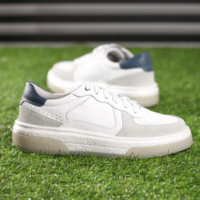 Tênis Democrata Denim Pulse Casual Leve Confortável Couro (38 a 43)