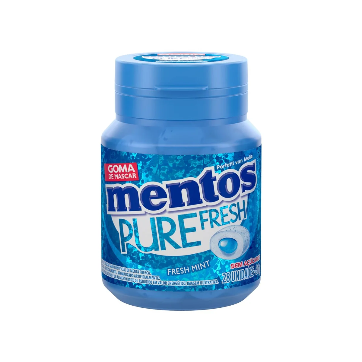 Gomas de Mascar, Mentos, Pure Fresh Mint, Sem Açúcar, Sabor de Menta - 56g | 28 Unidades