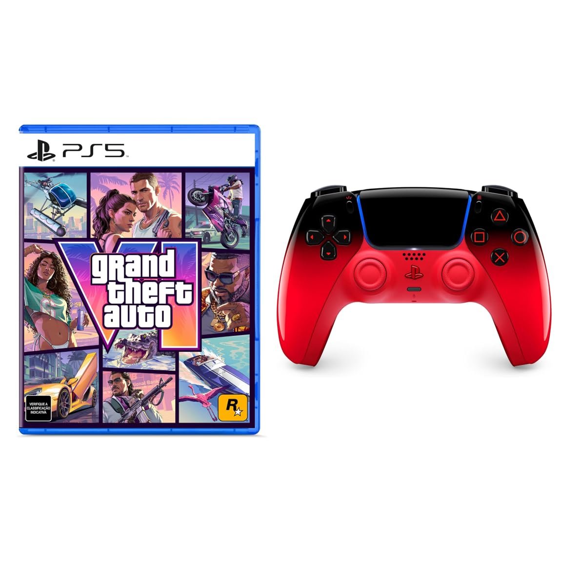 Bundle GTA VI PlayStation 5 + Controle sem fio PlayStation DualSense
