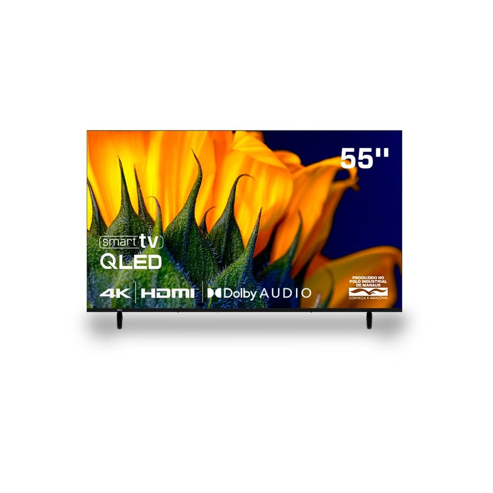 Smart TV HQ QLED 55 Polegadas HQ-QLED55SM 4K Wi-Fi Bluetooth