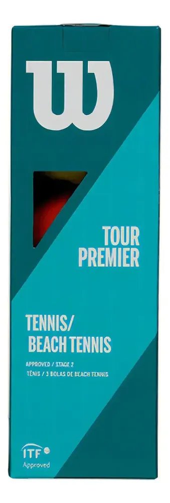 Bola De Beach Tennis Wilson Tour Premier Kit Com 3 Bolas