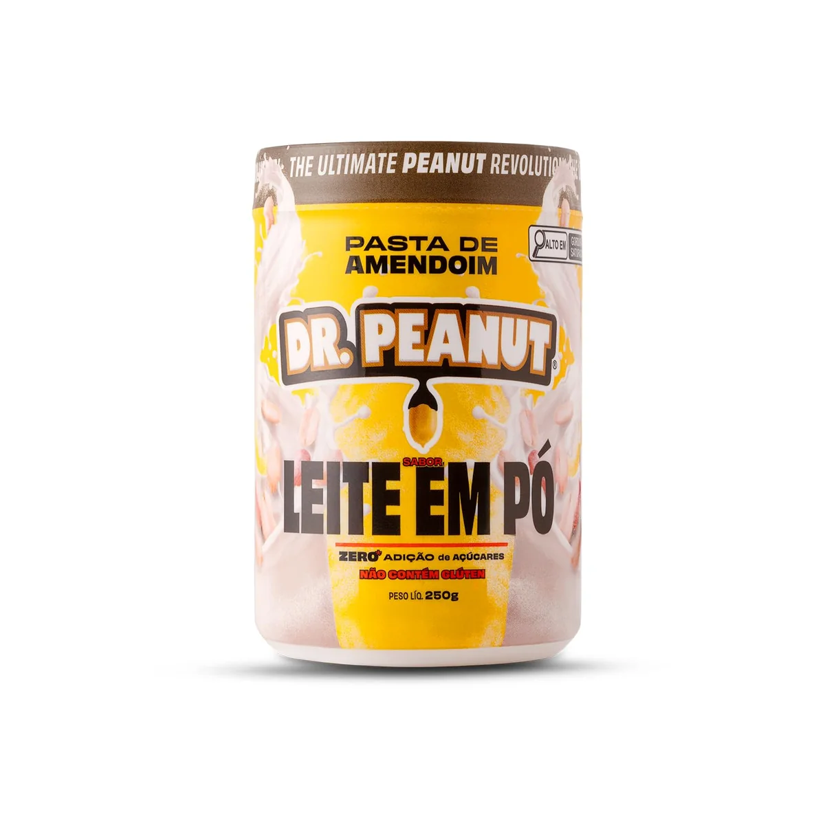 ✨DR. Peanut Pata de Amendoin Leite em Pó 250G - Com Whey Protein✨️