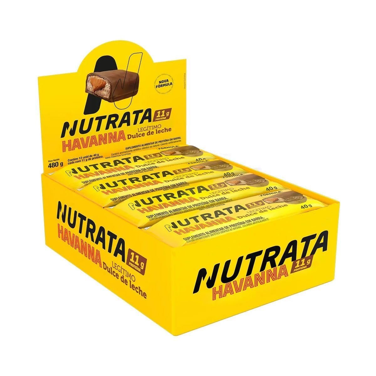 ✨Whey Grego Bar Caixa 12unid - Nutrata Barra de Proteina Sabor:Havanna (Doce de Leite Havanna)✨️