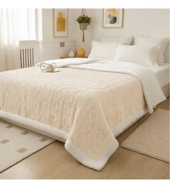 Cobertor Manta De Casal 2,00x1,80 Canelada Sherpa