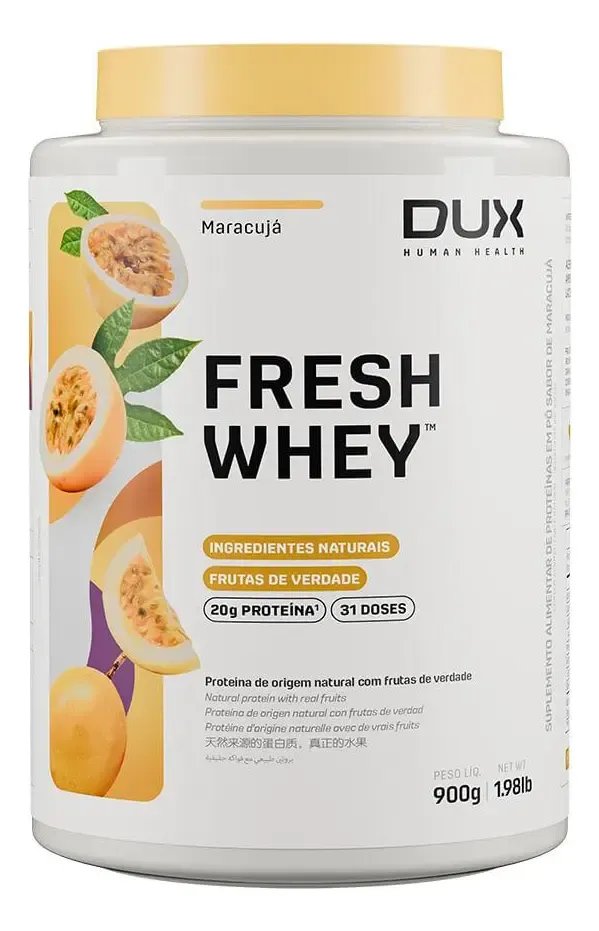 ✨Fresh Whey + Saudável Dux Nutrition 900g - Sabores Sabor Maracujá✨️
