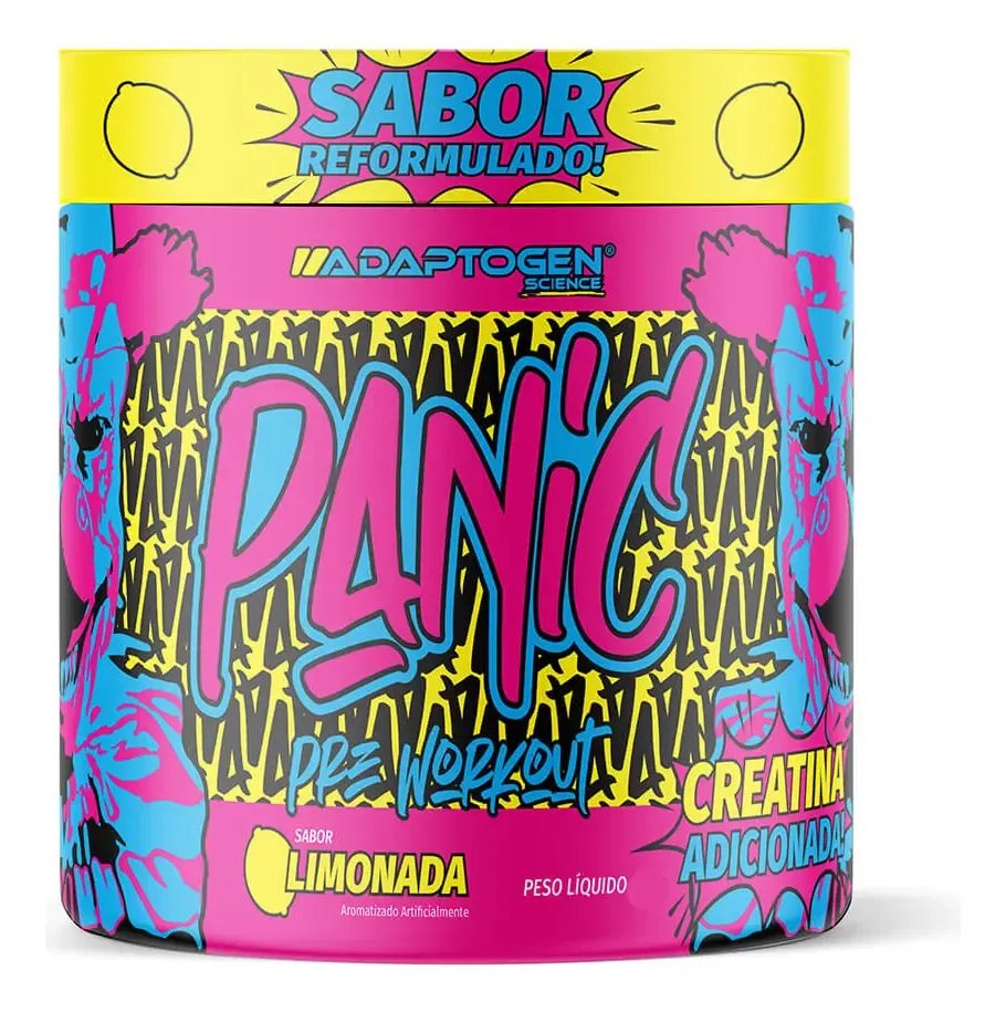 Adaptogen Science Panic Pré Treino Com Creatina 150g - Limonada