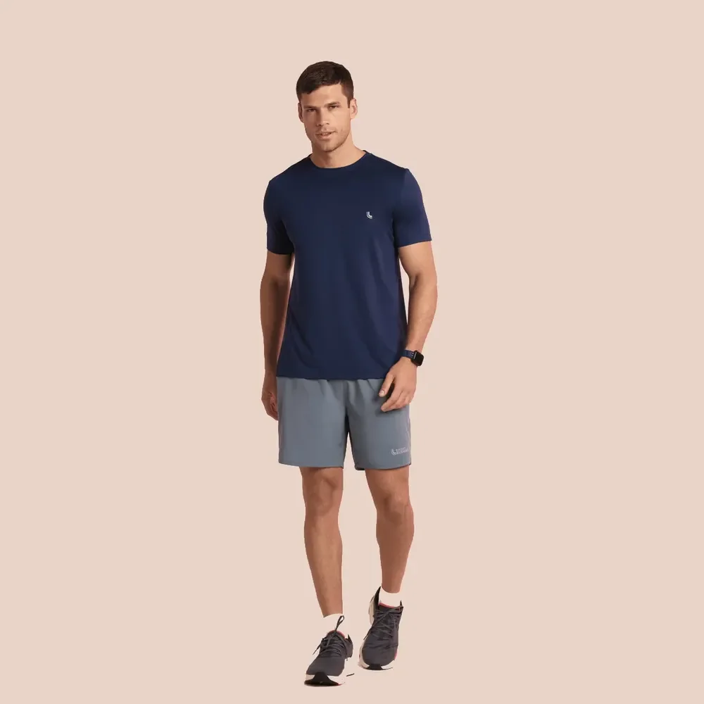 Camiseta Esportiva Lupo Masculina Dry Academia Confortável Marinho G