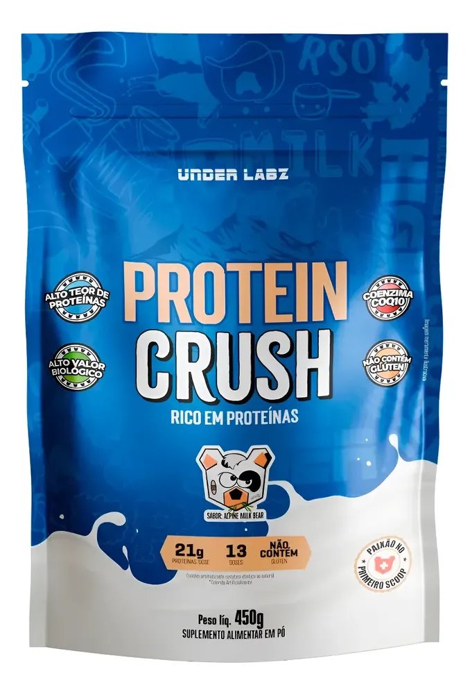 Whey Protein Crush 100% Concentrado Under Labz Coq10 450g Alpine Milkbear 450g