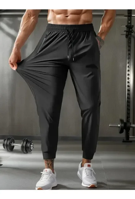 Calça Masculina Com Elastano Esportiva Fitness Slim Fit