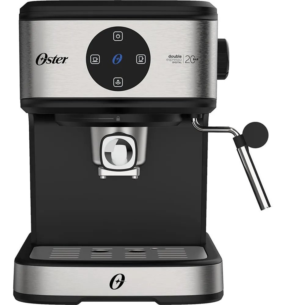 ✨Cafeteira Espresso Double Digital Oster Cor Prateado/Preto✨️