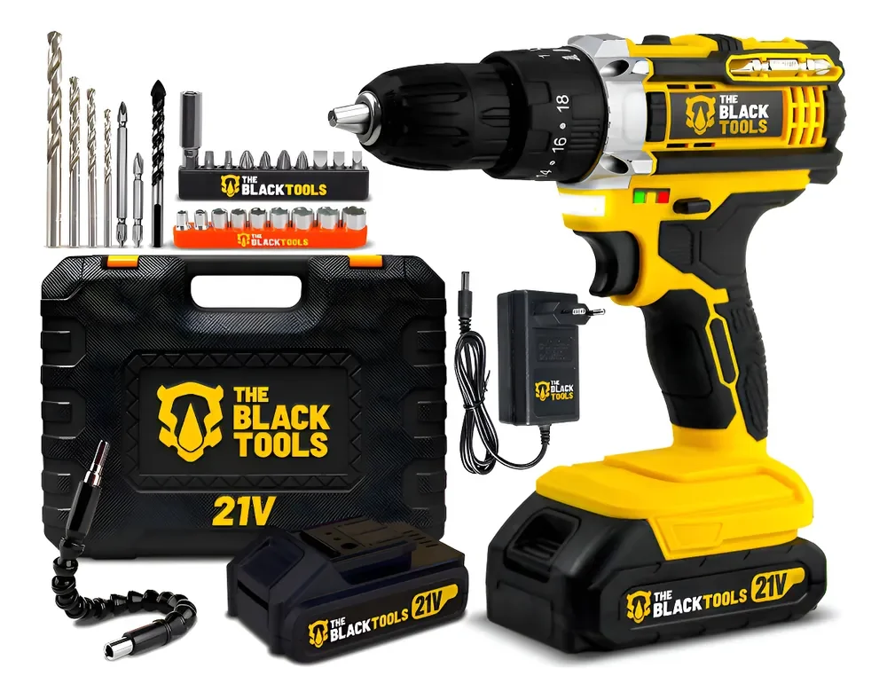 Parafusadeira Furadeira De Impacto The Black Tools Profissional TB-21PX