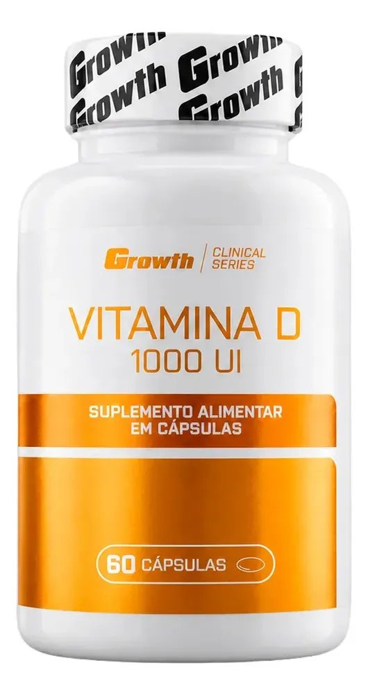 Vitamina D 1000UI 60 Cápsulas Growth Supplements