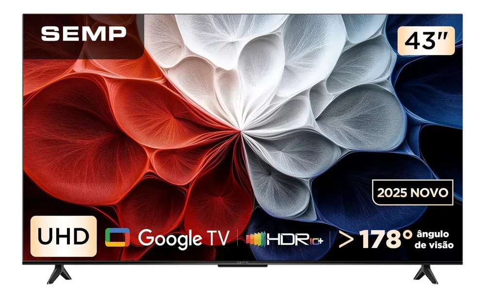 Smart Tv Semp 43" 4k S62 Google Tv Wi-fi Bt Hdmi 2.1 Hdr10+