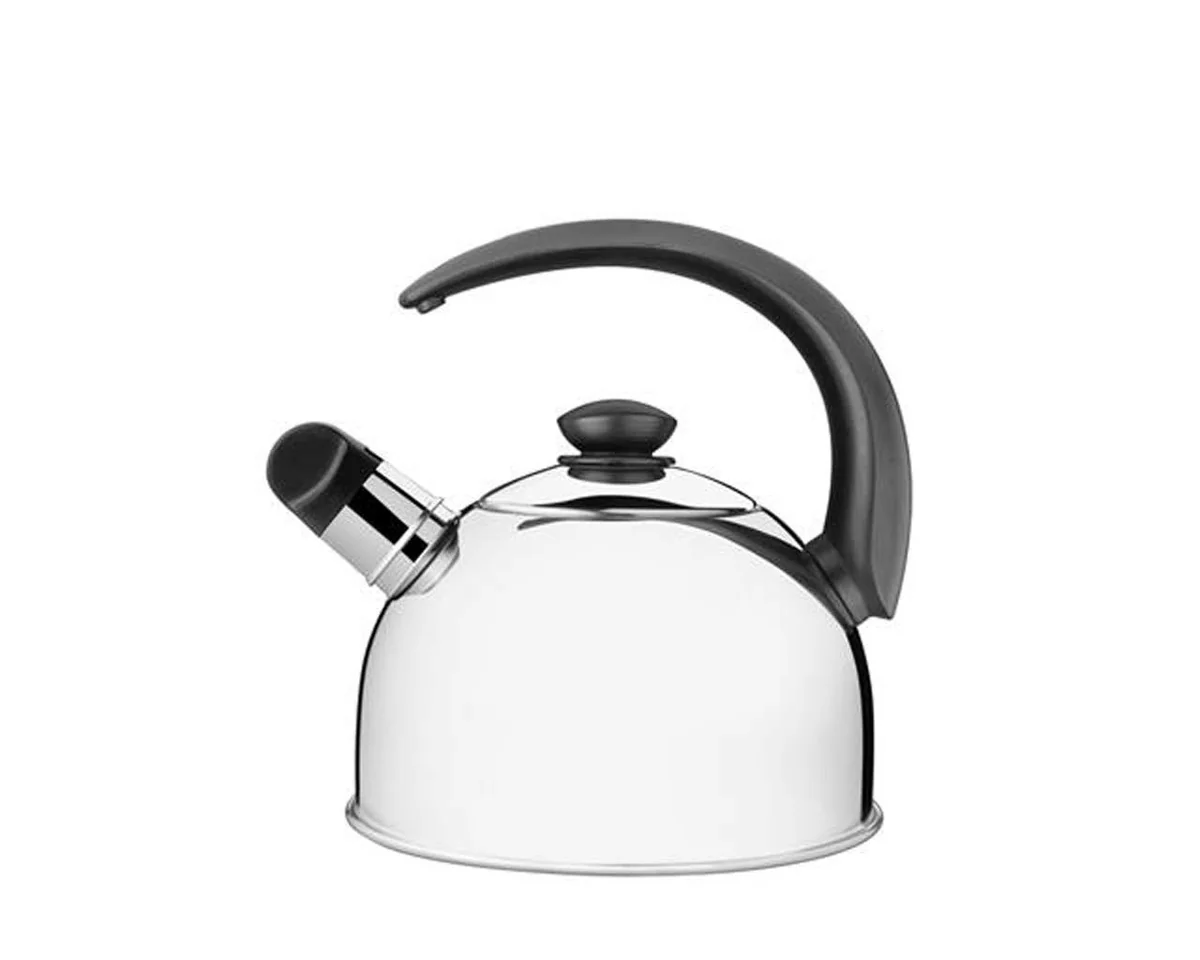 Chaleira Tramontina Com Apito Em Aço Inox Cabo Preto 2, 1 L Tramontina Inox Chaleira Aco Inox 2, 1…