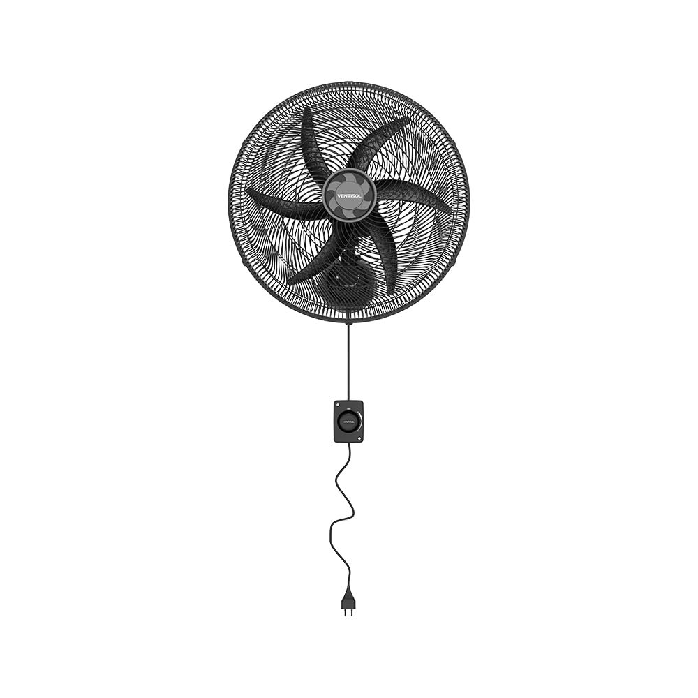 Ventisol Ventilador Osc Parede monta facil 50cm 6p preto 127V premium
