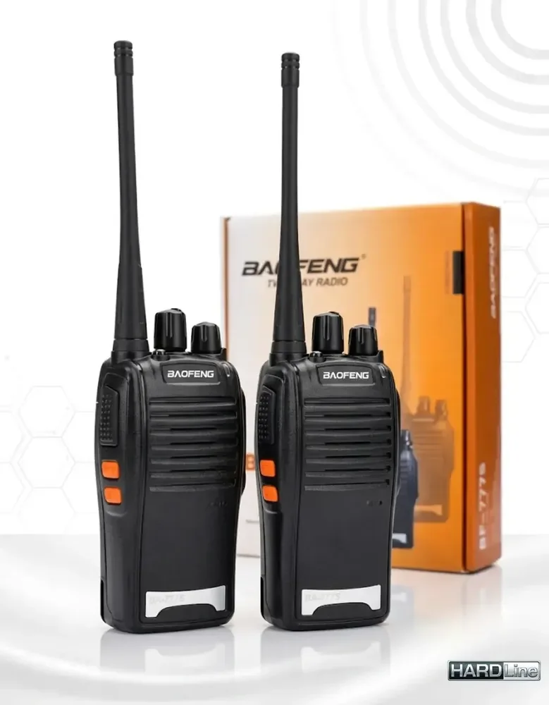 Radio Comunicador Baofeng BF-777S 16 Canais 5W 12km UHF/VHF/FM Walkie Talkie