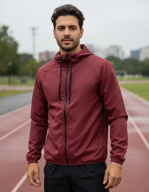 ⚫️ Corta Vento Impermeável Jaqueta Treino Corrida Com Capuz