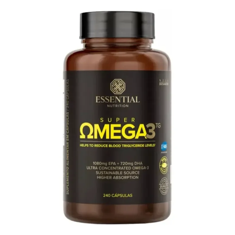 Super Omega 3 Tg Essential Nutrition 240 Cápsulas Sabor Natural