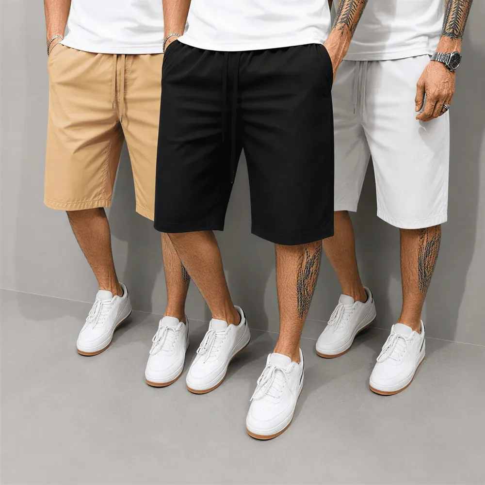 Kit 3 Bermuda Sarja Colorida Premium Masculino Diversa Cores