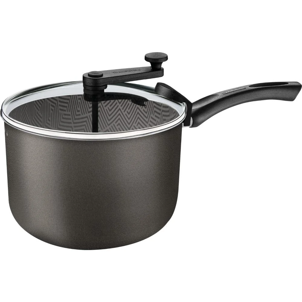 ✨Pipoqueira Tramontina Paris Em Alumínio Com Revestimento Interno E Externo Em Antiaderente Starflon Max Chumbo 22 Cm 4,8 L✨️