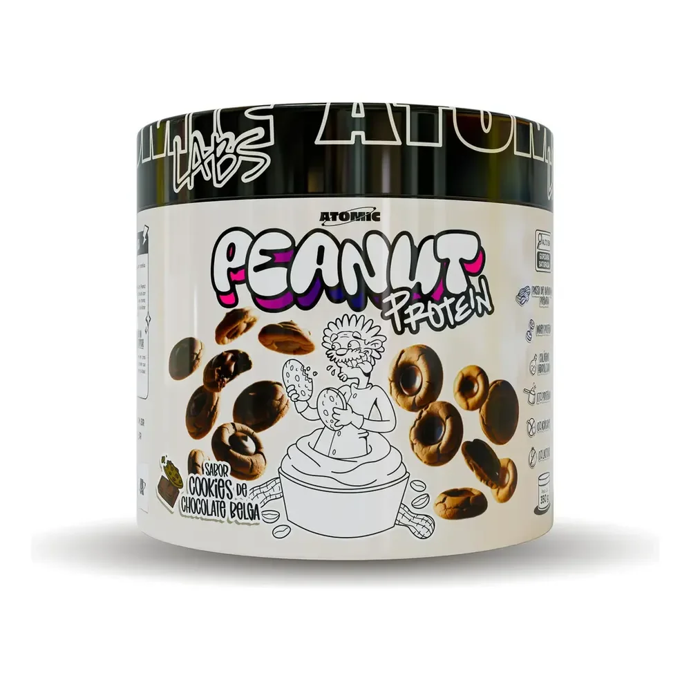 Pasta De Amendoim Atomic Labs Com Whey 350g